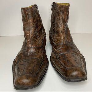 Aldo leather boots women’s 10 distressed ankle